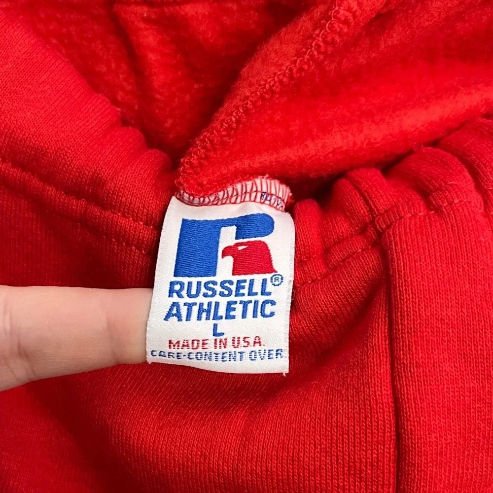 Vintage 90s Russell Athletic‎ Red Sweatpants Made in USA Jogger Sweats Size L